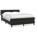 kontinentalseng med madras 160x210 cm fløjl sort