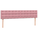kontinentalseng med madrasser 180x210 cm fløjl lyserød