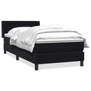 kontinentalseng med madras 90x210 cm fløjl sort