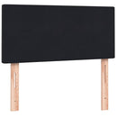 kontinentalseng med madras 90x210 cm fløjl sort