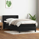 kontinentalseng med madras 90x210 cm fløjl sort