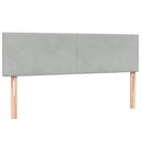kontinentalseng med madras 160x210 cm fløjl lysegrå