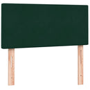 kontinentalseng med madras mørkegrøn 80x220 cm fløjl