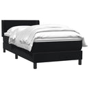 kontinentalseng med madras 90x210 cm fløjl sort