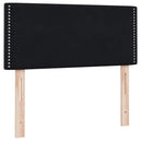 kontinentalseng med madras 90x210 cm fløjl sort