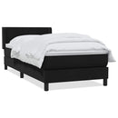 kontinentalseng med madras 90x210 cm fløjl sort