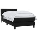 kontinentalseng med madras 90x210 cm fløjl sort