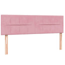 kontinentalseng med madras 140x210 cm fløjl lyserød