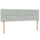 kontinentalseng med madras 160x210 cm fløjl lysegrå