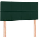 kontinentalseng med madras mørkegrøn 80x220 cm fløjl