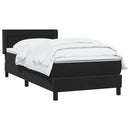 kontinentalseng med madras 90x210 cm fløjl sort