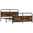 sengeramme uden madras 160x200 cm metal røget egetræsfarve