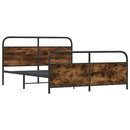 sengeramme uden madras 180x200 cm metal røget egetræsfarve
