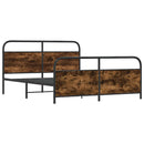 sengeramme uden madras 200x200 cm metal røget egetræsfarve