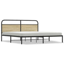 sengeramme uden madras 200x200 cm metal sonoma-eg