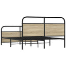 sengeramme uden madras 150x200 cm metal sonoma-eg