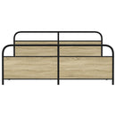 sengeramme uden madras 200x200 cm metal sonoma-eg