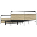 sengeramme uden madras 200x200 cm metal sonoma-eg