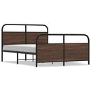 sengeramme uden madras 137x190 cm brun egetræ