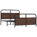 sengeramme uden madras 137x190 cm brun egetræ