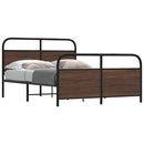 sengeramme uden madras 137x190 cm brun egetræ