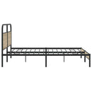sengeramme uden madras 183x213 cm metal røget egetræsfarve