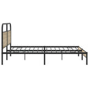 sengeramme uden madras 193x203 cm metal røget egetræsfarve