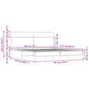 sengeramme uden madras 183x213 cm metal sonoma-eg