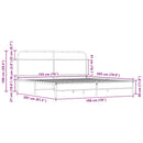 sengeramme uden madras 193x203 cm metal sonoma-eg