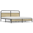 sengeramme uden madras 200x200 cm metal sonoma-eg