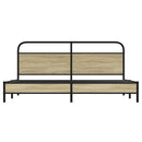 sengeramme uden madras 200x200 cm metal sonoma-eg