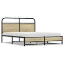 sengeramme uden madras 160x200 cm metal sonoma-eg