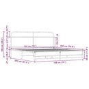 sengeramme uden madras 193x203 cm metal sonoma-eg