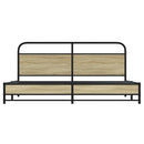 sengeramme uden madras 200x200 cm metal sonoma-eg