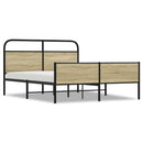 sengeramme uden madras 150x200 cm metal sonoma-eg