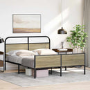 sengeramme uden madras 150x200 cm metal sonoma-eg