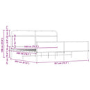 sengeramme uden madras 180x200 cm metal sonoma-eg