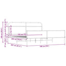 sengeramme uden madras 193x203 cm metal sonoma-eg