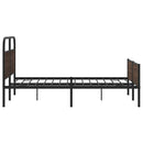 sengeramme uden madras 150x200 cm metal brun egetræsfarve