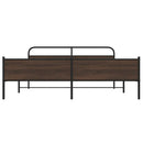 sengeramme uden madras 200x200 cm metal brun egetræsfarve
