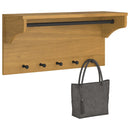 væghængt knagerække SANDNES 87x30x42 cm massivt fyrretræ