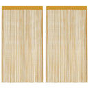 trådgardiner 2 stk. 100x250 cm gylden