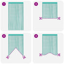 trådgardiner 2 stk. 100x250 cm turkis