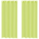 voile-gardiner med øskner 2 stk. 140x225 cm æblegrøn
