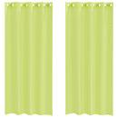 voile-gardiner med øskner 2 stk. 140x225 cm æblegrøn