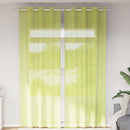 voile-gardiner med øskner 2 stk. 140x260 cm æblegrøn