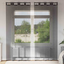 voile-gardiner med øskner 2 stk. 140x245 cm sort