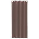 voile-gardiner med øskner 2 stk. 140x225 cm brun