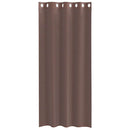 voile-gardiner med øskner 2 stk. 140x245 cm brun