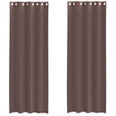 voile-gardiner med øskner 2 stk. 140x260 cm brun